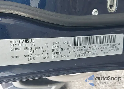 2018 Jeep Compass Sport 4X4 from USA, damaged, VIN 3C4NJDABXJT422842